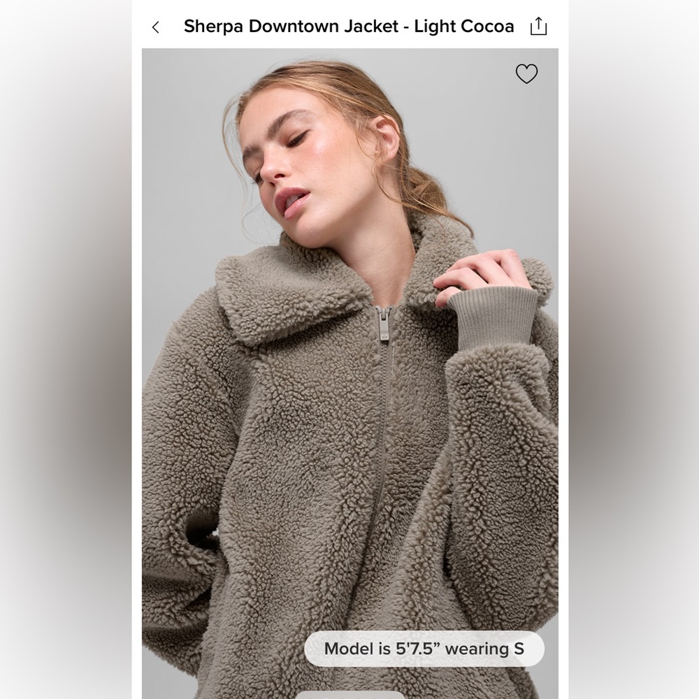 ALO Yoga Women's Sherpa Downtown Jacket Light Cocoa